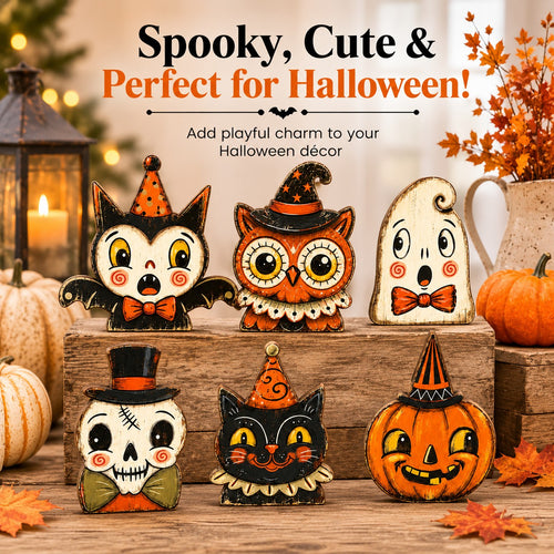 Halloween Wooden Shelf Sitter Set