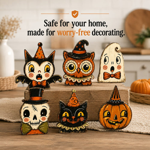 Halloween Wooden Shelf Sitter Set