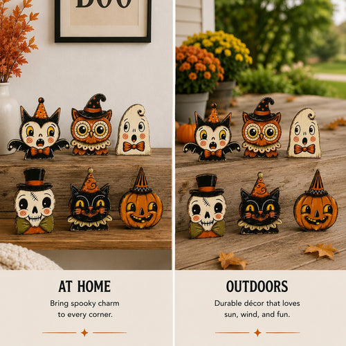 Halloween Wooden Shelf Sitter Set