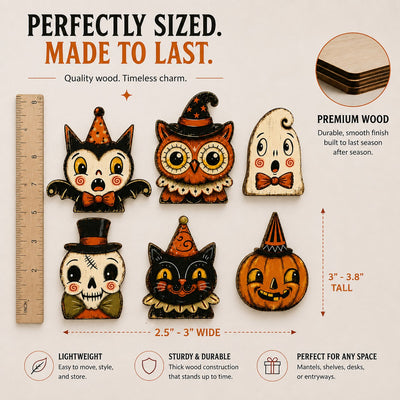 Halloween Wooden Shelf Sitter Set