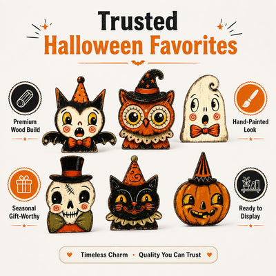 Halloween Wooden Shelf Sitter Set